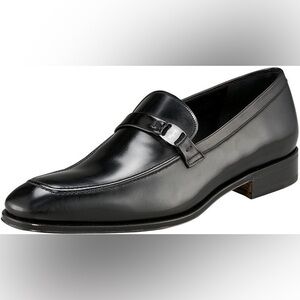 SALVATORE FERRAGAMO 'Destin' Black Leather Loafers